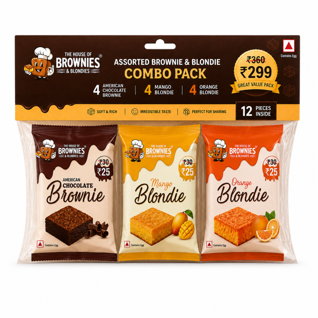 Brownie & Blondie Assorted Snack Pack – Pack of 12
